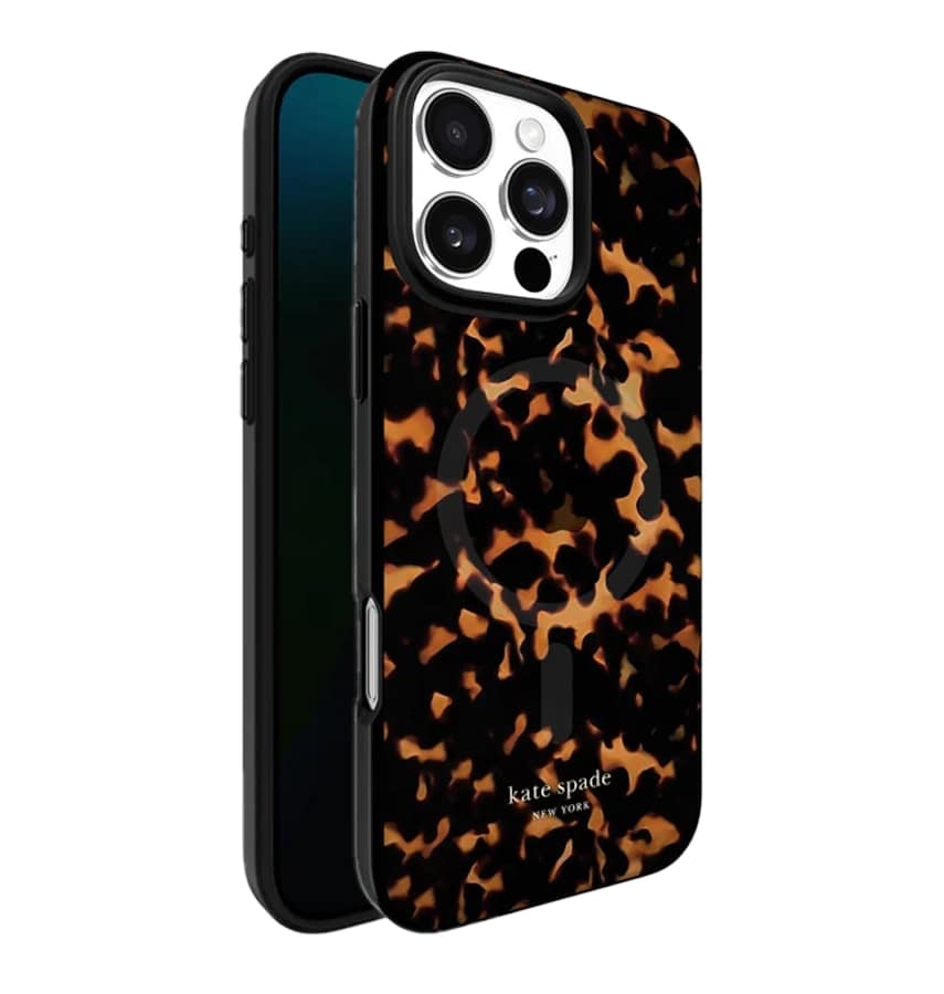 iPhone 16 Pro Max MagSafe Case – Tortoise | Kate Spade Protective Cover with Stylish, Slim & Durable Design