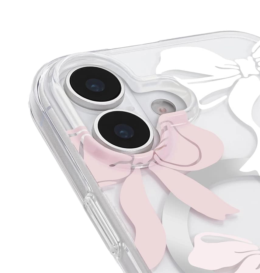 iPhone 17 Tied With a Bow MagSafe Case – Clear/Pink/White| Kate Spade Protective Cover with Stylish, Slim & Durable Design