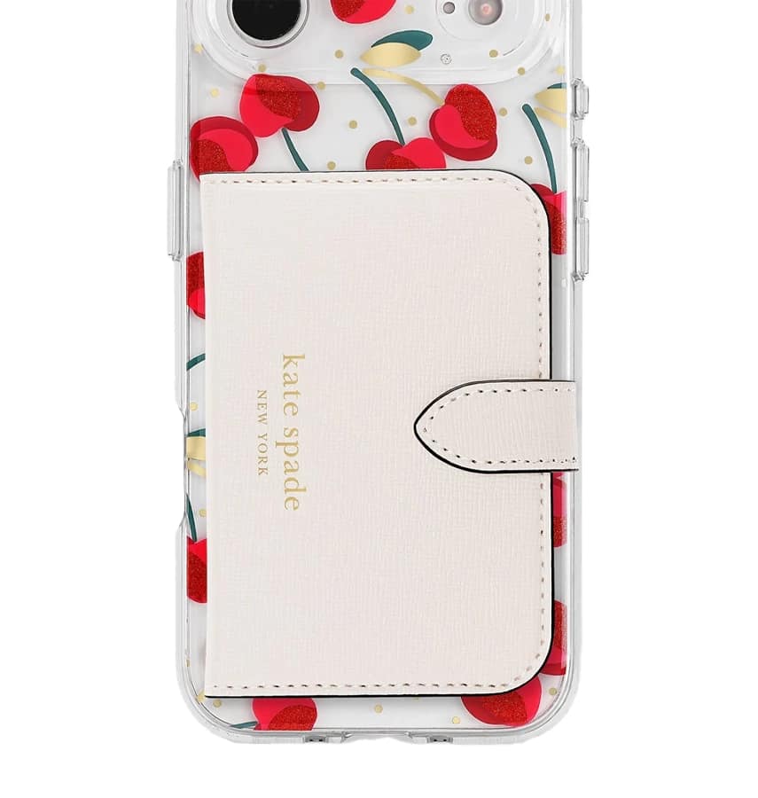 iPhone 17 Air Cherry Dot MagSafe Case – Clear/Red & Gold | Kate Spade Protective Cover with Stylish, Slim & Durable Design