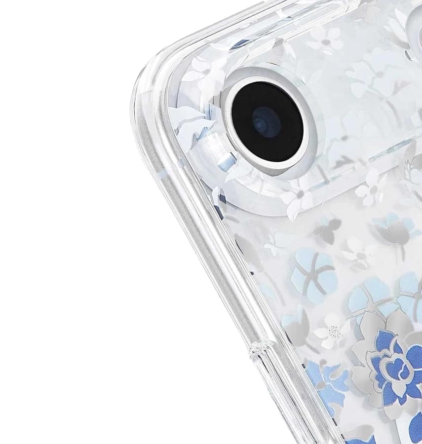 iPhone 17 Air Flowerbed Blue MagSafe Case – Clear/Blue | Kate Spade Protective Cover with Stylish, Slim & Durable Design