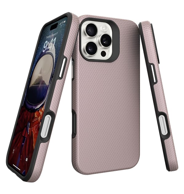 iPhone 16 Pro Triangle MagSafe Case - Geometric Design (Rose Gold) | Strong Magnetic Hold & Stylish - Image 4