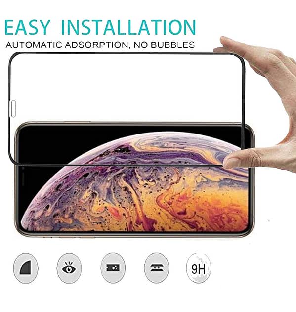 iPhone XS Max/11 Pro Max Tempered Glass - 9H Hardness Full Coverage | Ultra - Clear, Anti - Fingerprint & Easy Installation - Image 2