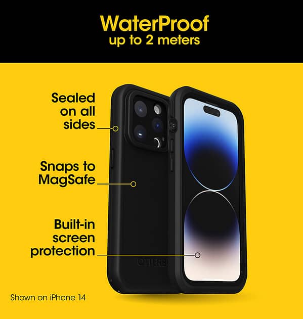 OtterBox Fre Series for iPhone 16 Pro - MagSafe Compatible Case (Black Trim) - Image 3