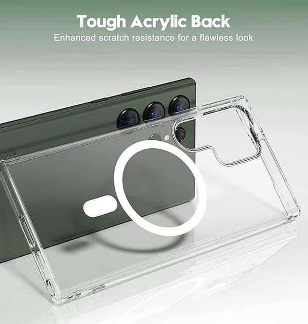 Samsung Galaxy S23 Ultra MagSafe Clear Case - 1.5mm Thin, Magnetic Compatibility, Anti - Yellowing Hard Cover - Image 5