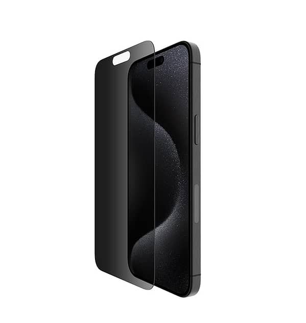 iPhone 15 Pro Max Privacy Screen Protector [Black] | 360° Anti - Spy Tempered Glass | 9H Hardness | Touchscreen Compatible - Image 2