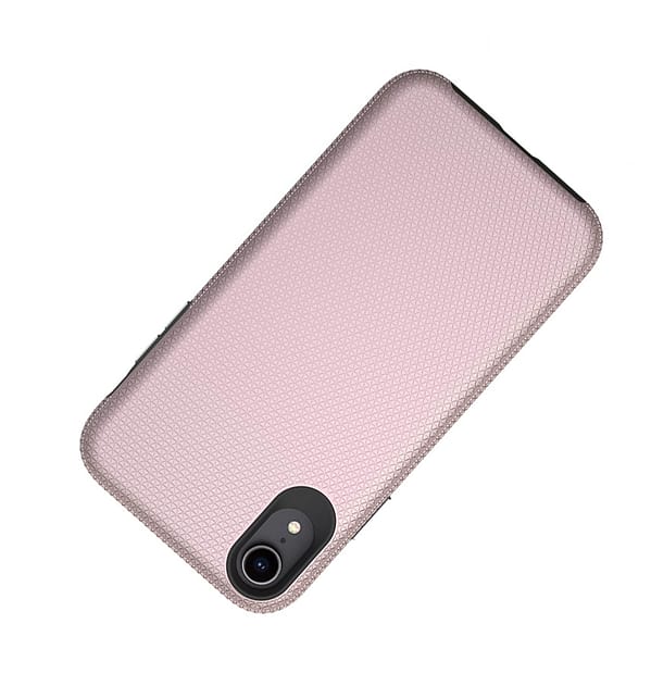 iPhone XR Rose Gold Triangle Case - Ergonomic Anti - Slip Design | Textured Grip & Lightweight Protection - Image 2