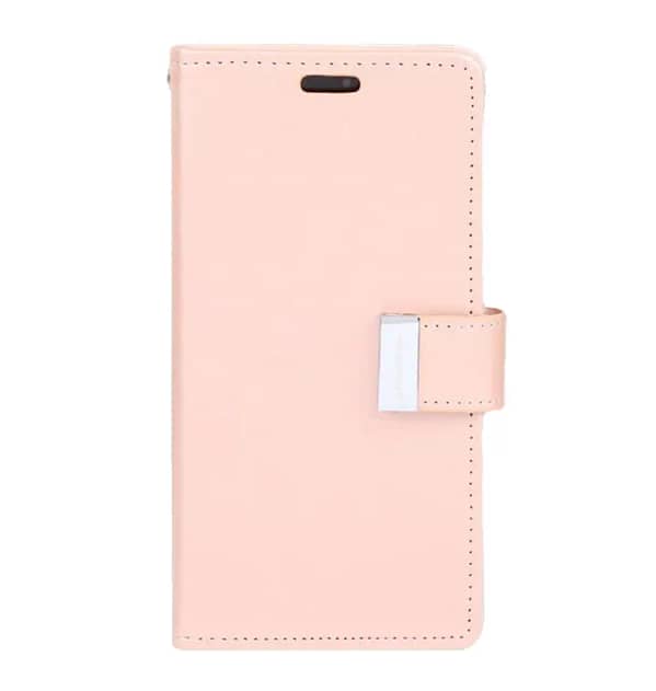 iPhone 13 Pro Max Premium Mercury Rich Diary Wallet Case - Rose Gold