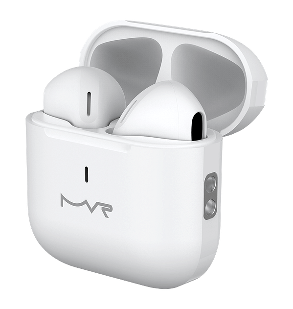 MVR Robin Mini Wireless Earbuds - White | Bluetooth 5.3, 24H Playtime & Touch Controls - Image 3