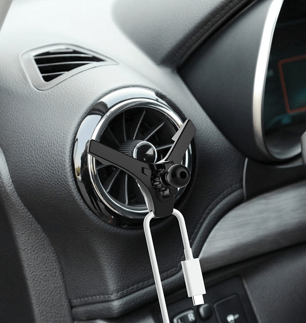 MVR T7 Wireless Car Charger - 15W Fast Charging | Dual - Coil Alignment, One - Hand Operation & Air Vent Clip (Black) - Image 5