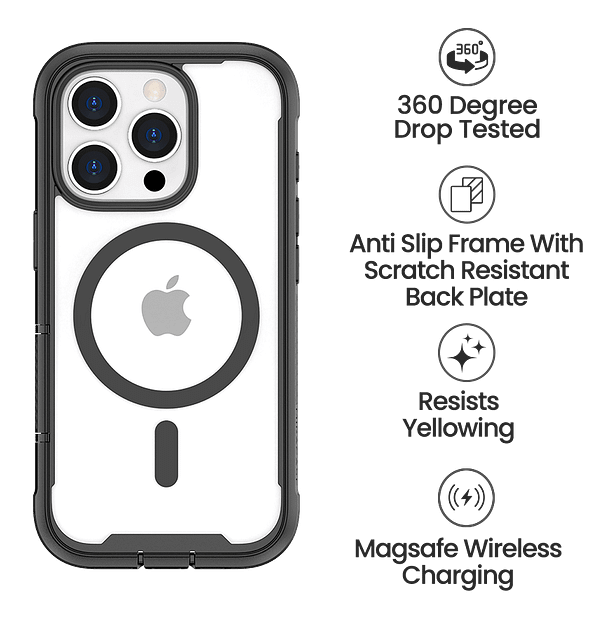 iPhone 16 Pro Max MVR Robust 360 Case - Black | Military - Grade Protection, 360° Defense - Image 5
