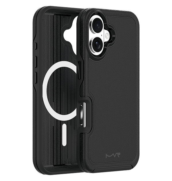 iPhone 16 Plus MVR Armour Matte Case - Premium Textured Cover (Black) | Slim Anti - Slip Grip + Shock Absorption - Image 4