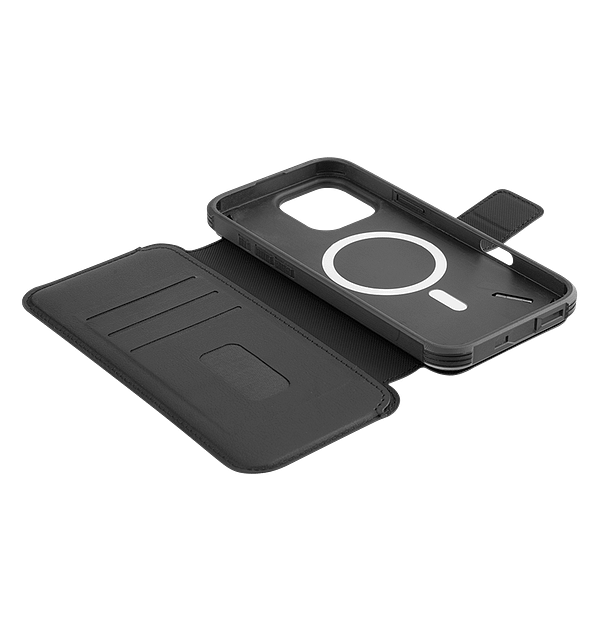 iPhone 16 Pro Max MVR Luxe Guard MagSafe Wallet Case - Black | Detachable Flip Cover, Card Holder - Image 4