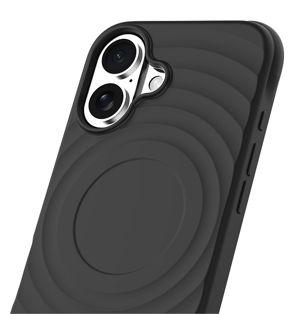 iPhone 16 Plus MVR Wave Silicone Case - Classic Protective Cover (Black) | Durable + MagSafe Compatible - Image 3