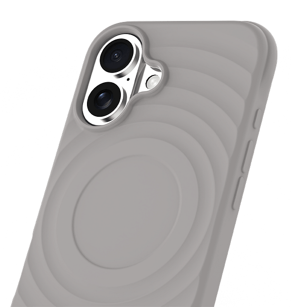 iPhone 16 Plus MVR Wave Silicone Case - Ultra - Smooth Protective Cover (Grey) | Everyday Drop Protection + Stylish Design - Image 3
