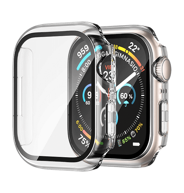 Apple Watch 40mm clear 360° glass protective matte watch case, clear for lightweight protection