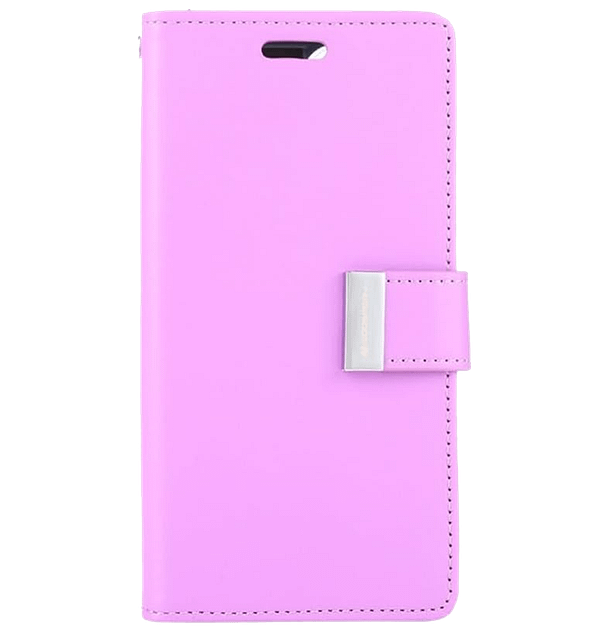 Purple/Navy Mercury Rich Diary flip wallet case for iPhone 12/12 Pro, stylish and secure