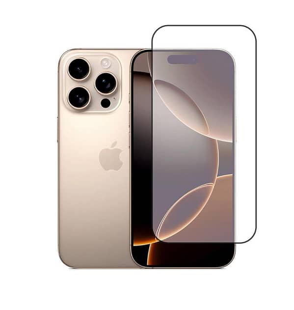 Clear Tempered Glass for iPhone 16 Pro, durable and scratch-resistant protection