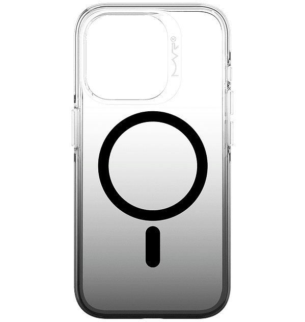 Black Gradient MVR Nova back cover for iPhone 13/14/15/16e, stylish and durable