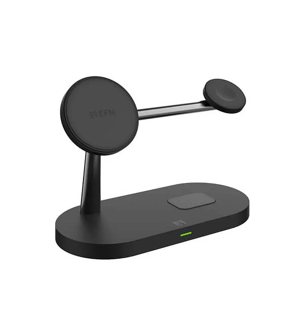 EFM FLUX 4 in 1  Wireless Charging Dock W/42W Wall Charger - Charcoal