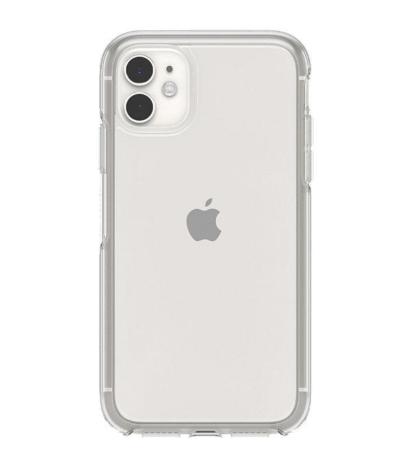 Clear Otterbox Symmetry back cover for iPhone 11, slim and durable protection