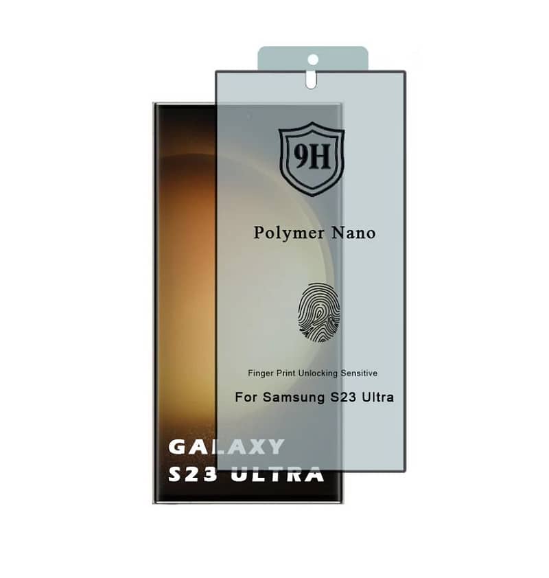 Clear polymer nano glass screen protector for Galaxy S23 Ultra