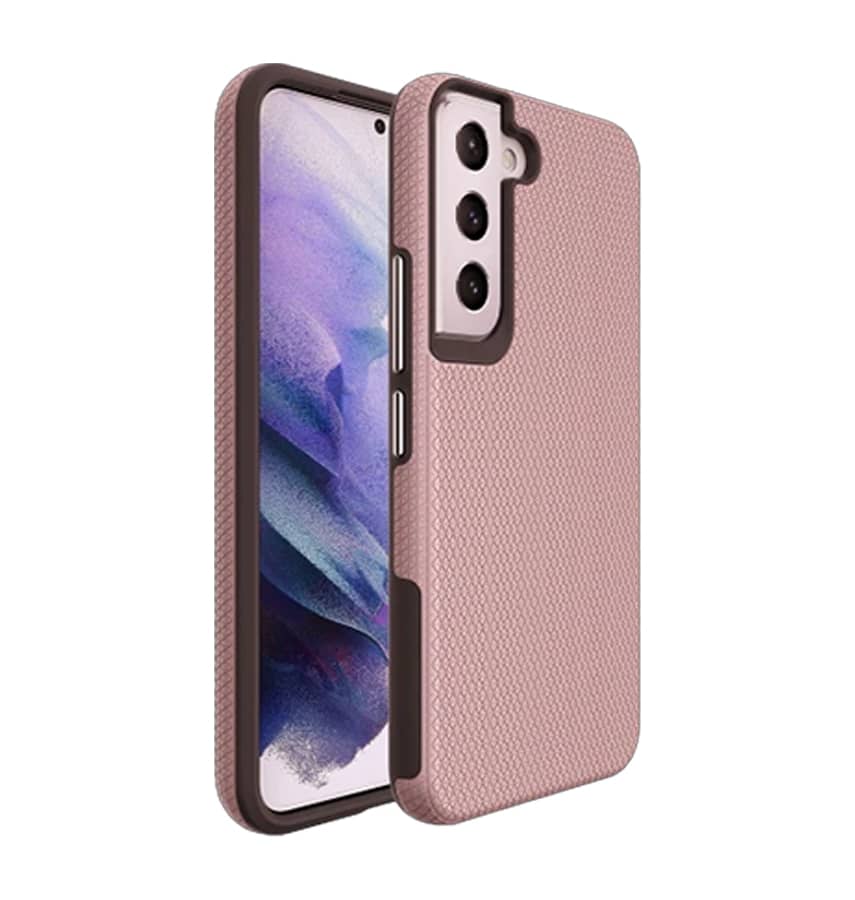 Elegant rose gold triangle back cover for Galaxy S23 Plus