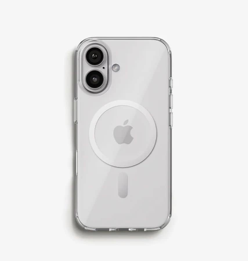 Clear 2mm Hard W/MagSafe Cover for iPhone 16, slim and tough protection