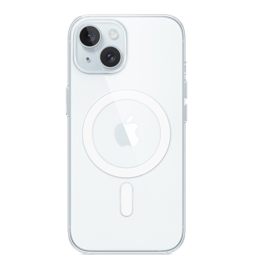 Clear 2mm hard Magsafe back cover for iPhone 13/14/15/16e, slim and secure fit