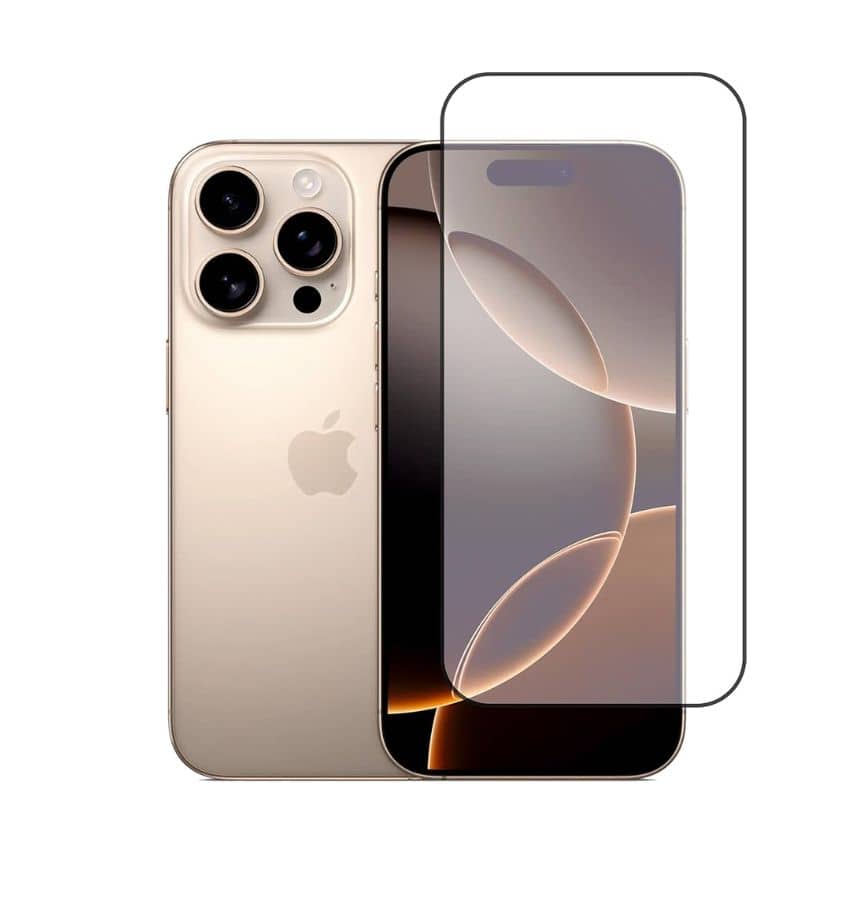 Clear Tempered Glass for iPhone 16 Pro, durable and scratch-resistant protection