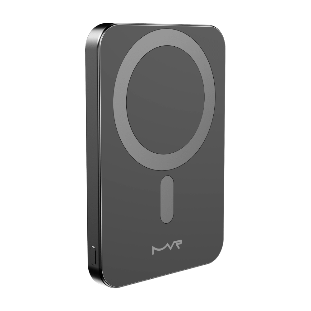 Slim Snap 2.0 5000mAh MagSafe MVR Power Bank - Black | Wireless Qi Charging Compact Design - Image 3