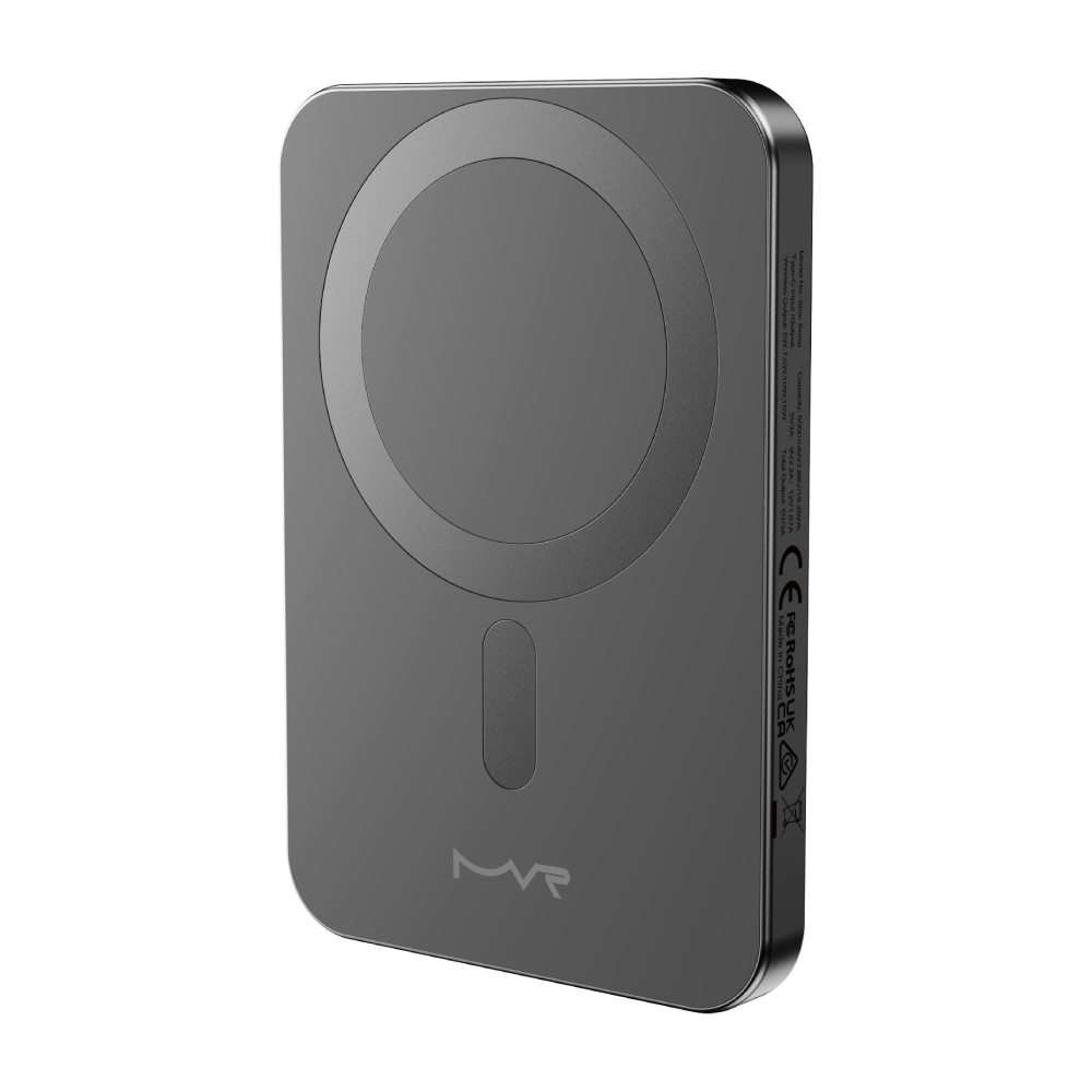 Slim Snap 2.0 5000mAh MagSafe MVR Power Bank - Black | Wireless Qi Charging Compact Design - Image 4