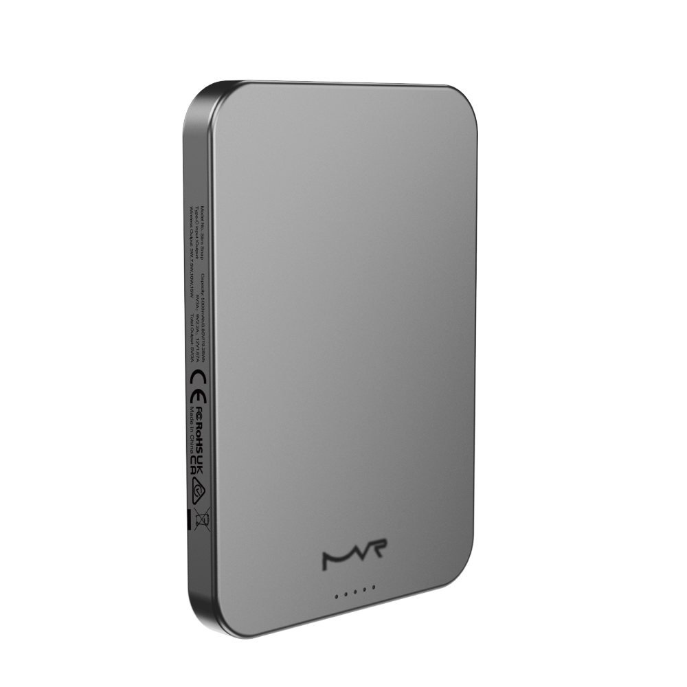 Slim Snap 2.0 5000mAh MagSafe MVR Power Bank - Black | Wireless Qi Charging Compact Design - Image 9