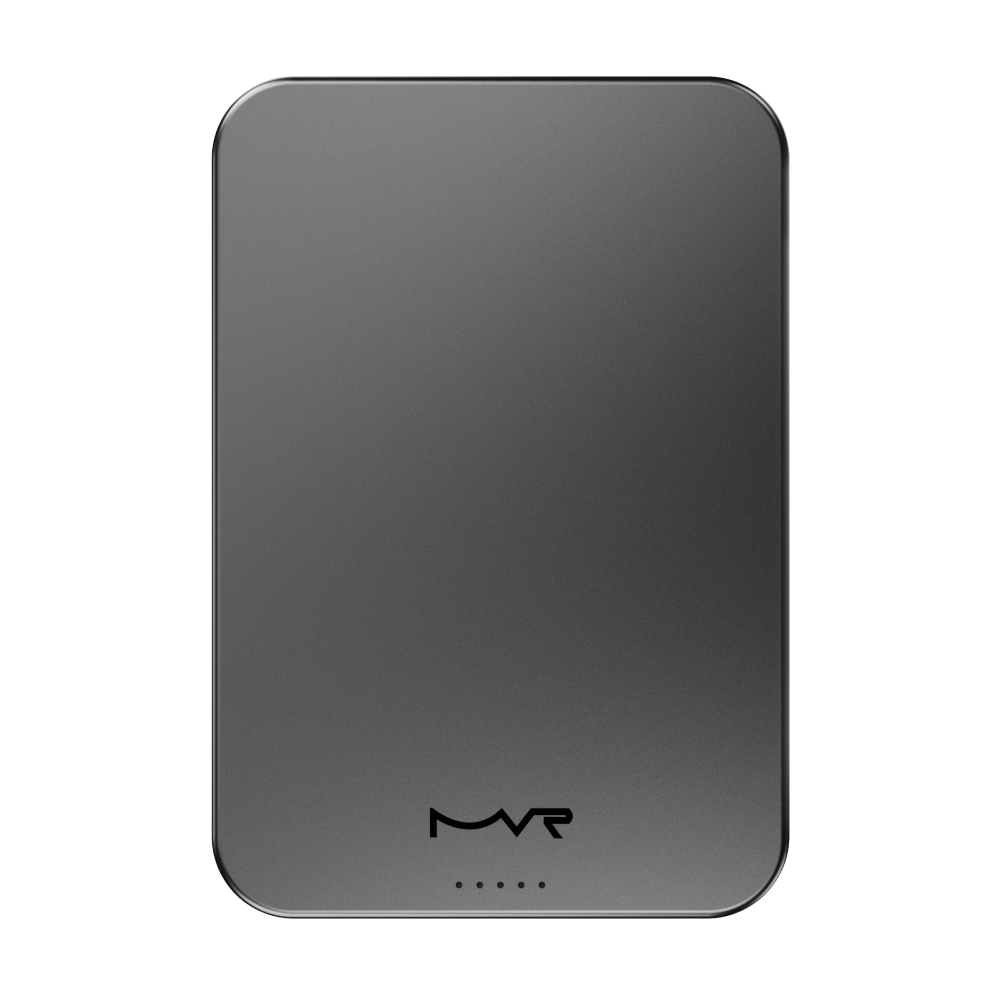 Slim Snap 2.0 5000mAh MagSafe MVR Power Bank - Black | Wireless Qi Charging Compact Design - Image 2