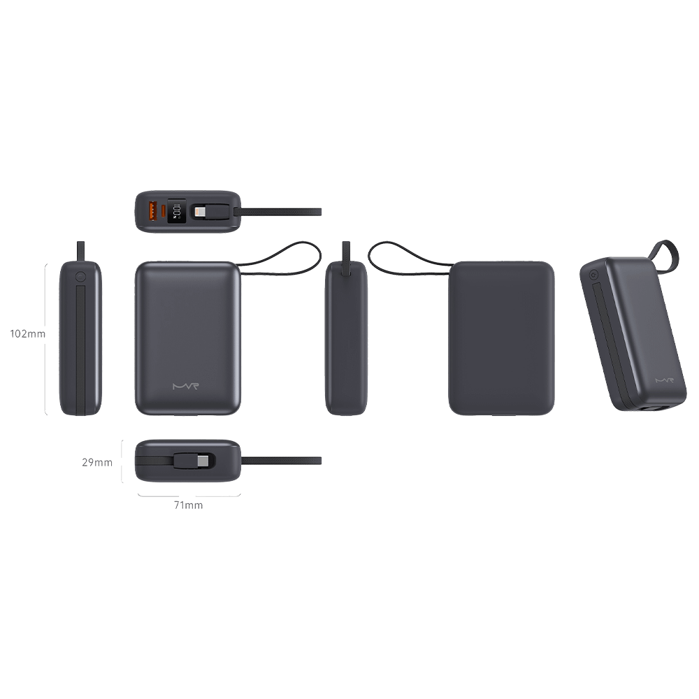 Rapid-20x Ultrafast 20000mAh MVR Power Bank - Grey | High Capacity Portable Charging - Image 7