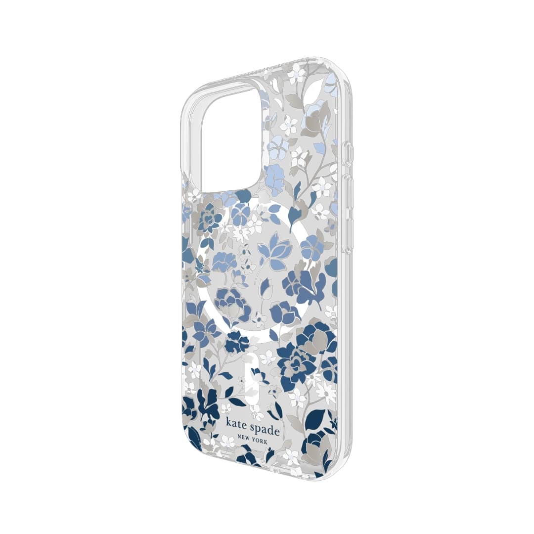 iPhone 16 Pro Flowerbed Blue MagSafe Case – Clear/Blue | Kate Spade Series Stylish, Durable, Slim-Fit Protection - Image 4