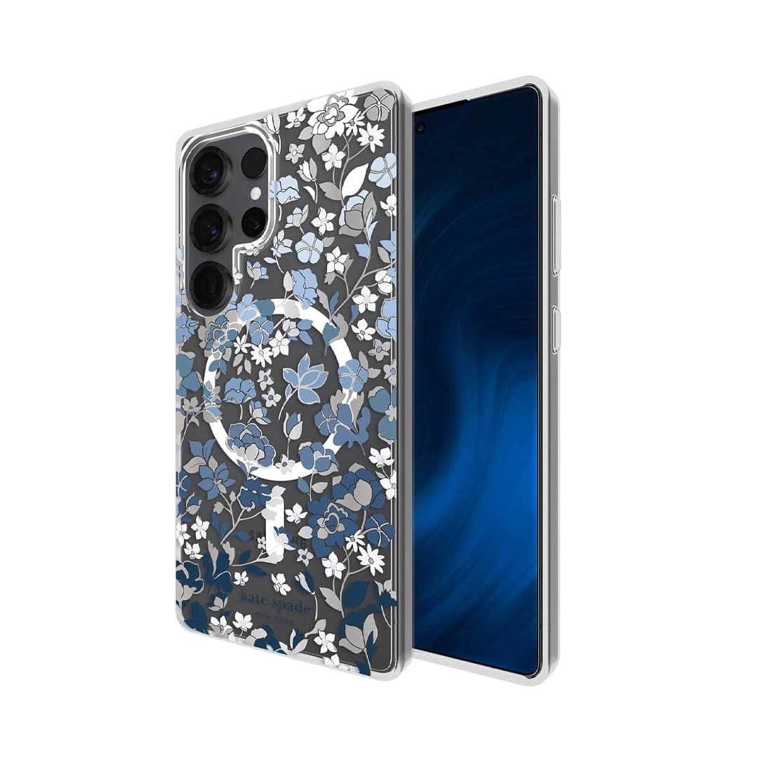 Samsung S25 Ultra MagSafe Case – Flowerbed Blue | Kate Spade Stylish Protective Cover with Slim & Durable Design