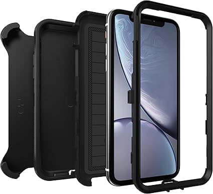 iPhone XR Case - Black | OtterBox Defender Series, Shockproof Protective Cover