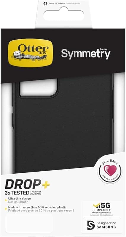 Samsung Galaxy S22 Plus Case – Black | OtterBox Symmetry Series, Shockproof Protective Cover