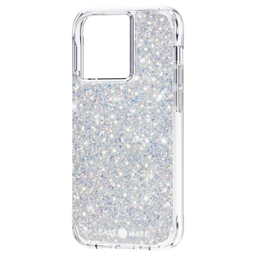 iPhone 13 Pro Twinkle Antimicrobial Case – Stardust | Case-Mate Sparkling Design, Drop Protection, Wireless Charging Compatible