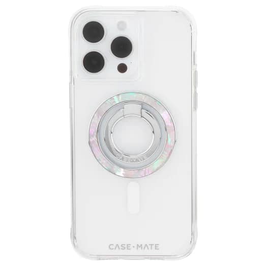 Case-Mate Magnetic Phone Ring Holder – Twinkle Disco | Mother of Pearl Phone Ring Stand, Rotatable Grip for All Smartphones