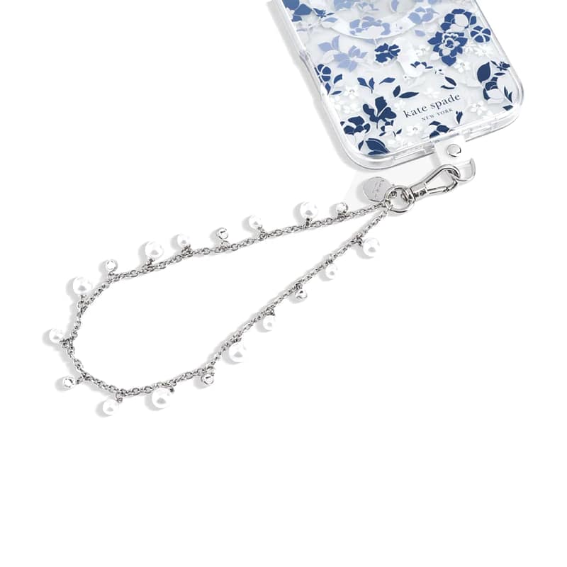 Kate Spade Phone Charm Wrist Strap – Dazzling Pearl | Chic Detachable Strap with Pearl Accent & Secure Fit for Everyday Use