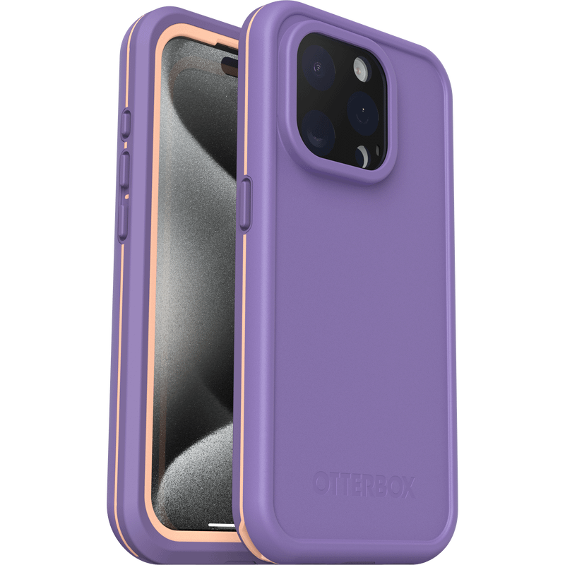 iPhone 15 Pro Magsafe Case – Purple | OtterBox Fré Series, Waterproof Protection Back Cover