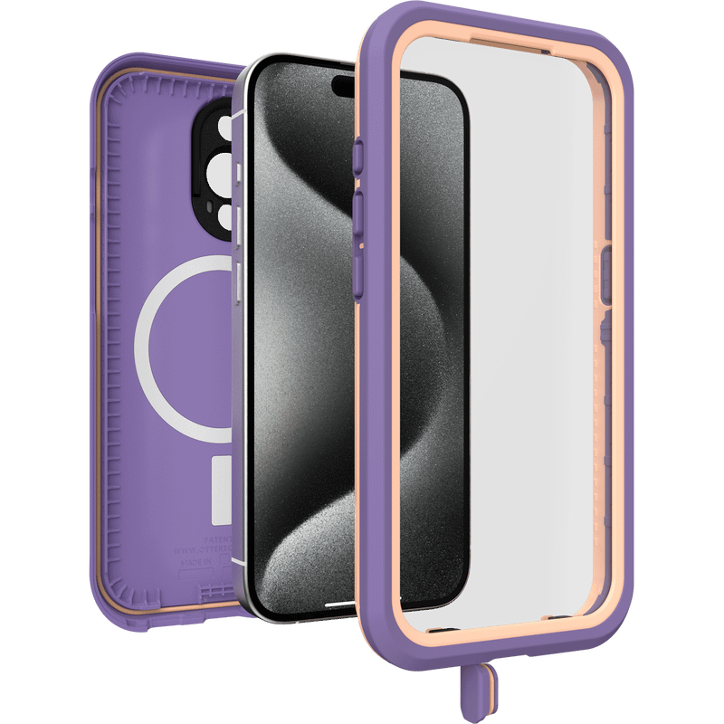 iPhone 15 Pro Magsafe Case – Purple | OtterBox Fré Series, Waterproof Protection Back Cover