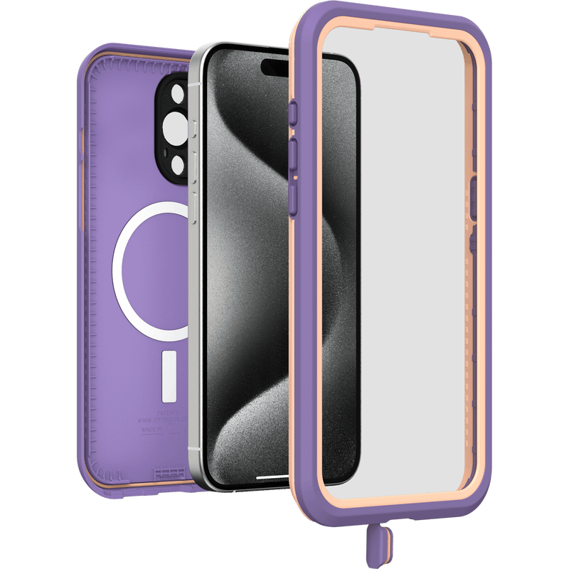 iPhone 15 Pro Max Magsafe Case – Purple | OtterBox Fré Series, Waterproof Protection Back Cover