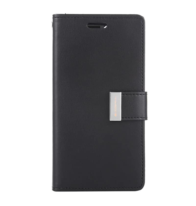 Black Hanman magnetic detachable leather flip wallet case for iPhone 11, elegant and protective