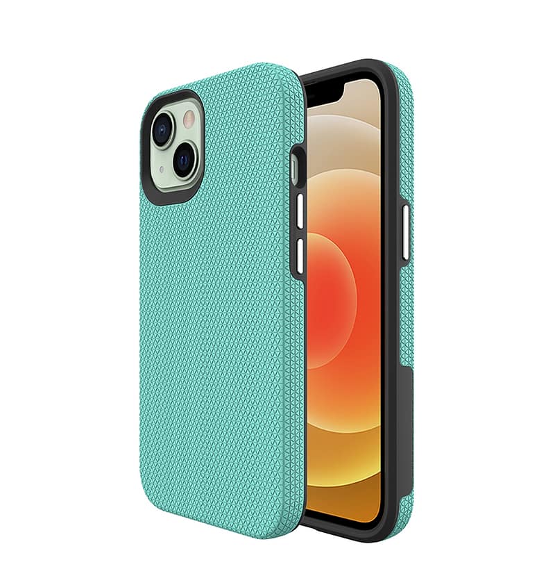 Mint Triangle MagSafe Back Cover for iPhone 15 Plus, fresh and slim fit