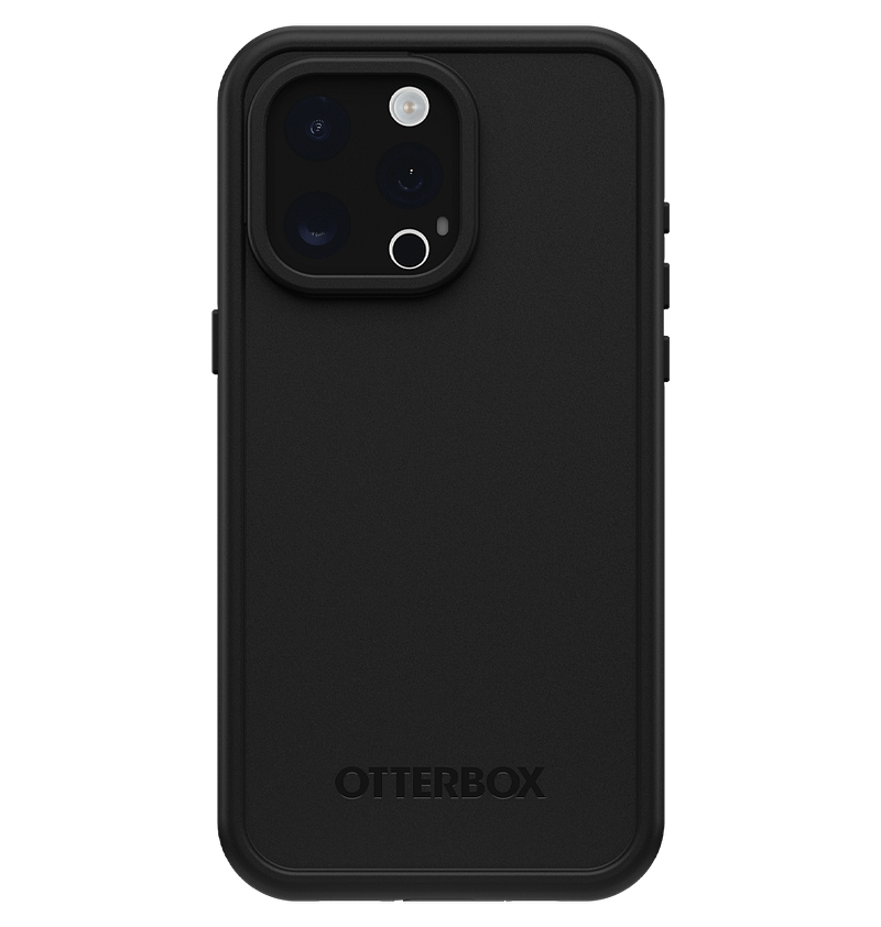 Black Otterbox Fre MagSafe Back Cover for iPhone 15 Pro Max, rugged and slim fit