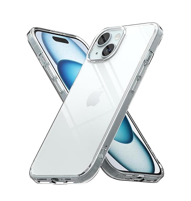Clear Soft Back Cover for iPhone 15 Plus, flexible and lightweight protection
