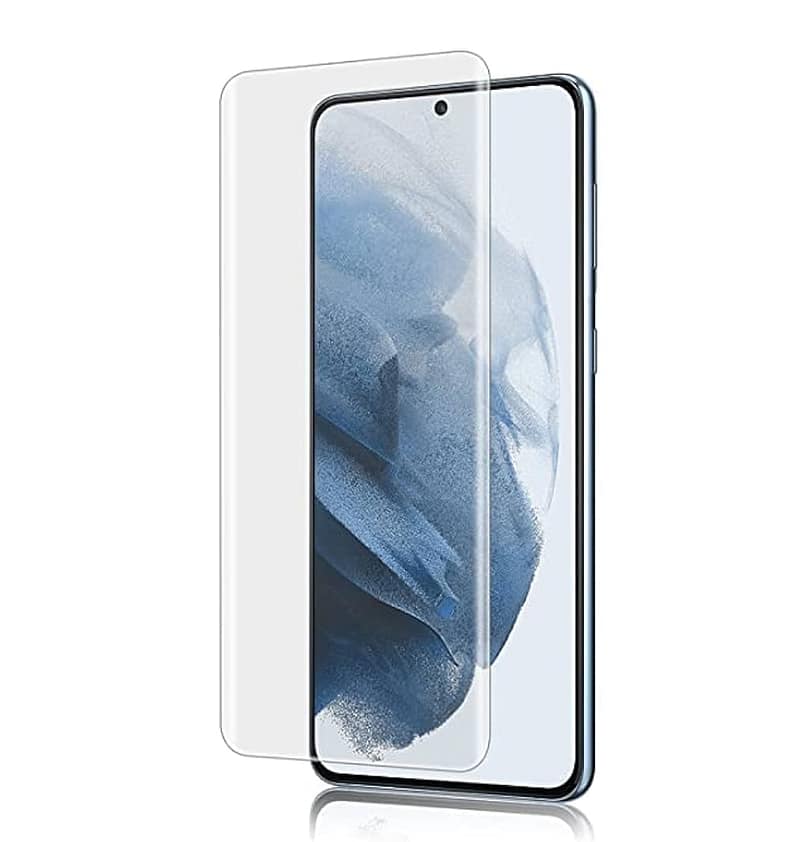 Edge-to-edge tempered glass screen protector for Samsung Galaxy S21