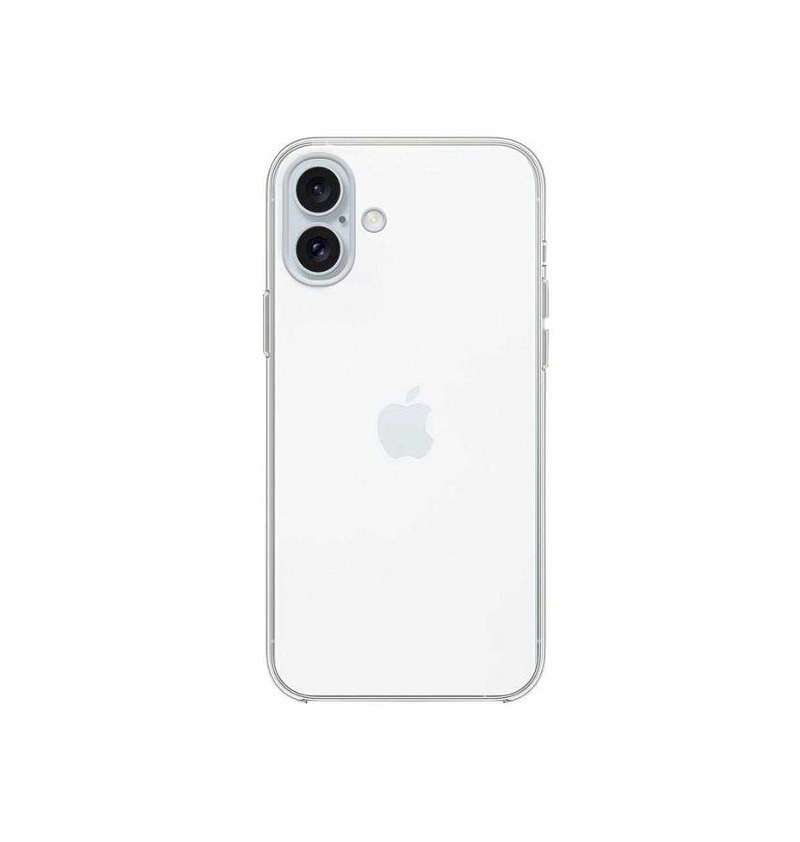 Clear Soft Back Cover for iPhone 16, flexible and protective fit